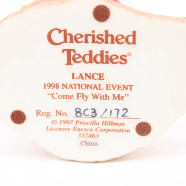 Enesco Cherished Teddies Lance Come Fly With Me 1998 National Event