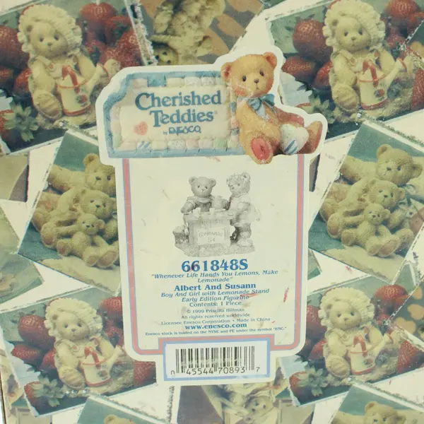 Enesco Cherished Teddies Albert & Susann Lemonade Stand 661848S