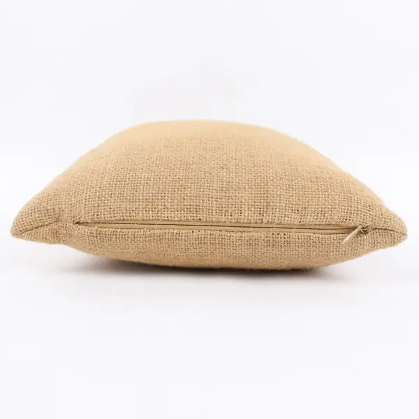 Small Embroidered Dragonfly Burlap Throw Pillow 9.5 x 9.5 in