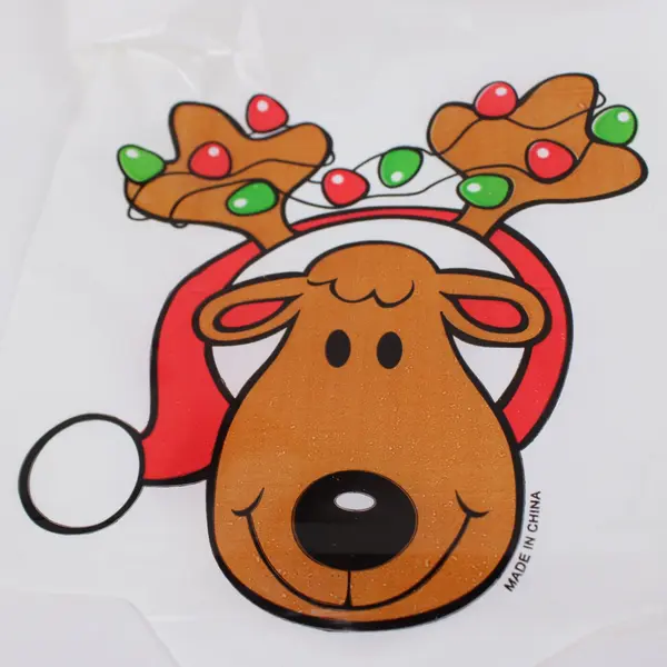 Christmas Reindeer Plastic Treat Bags Set of 11 Holiday Party Goodie Bags