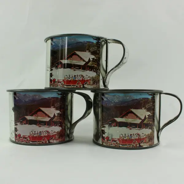 Bonanza Ponderosa Ranch Vintage Tin Cups Set of 3 Nevada