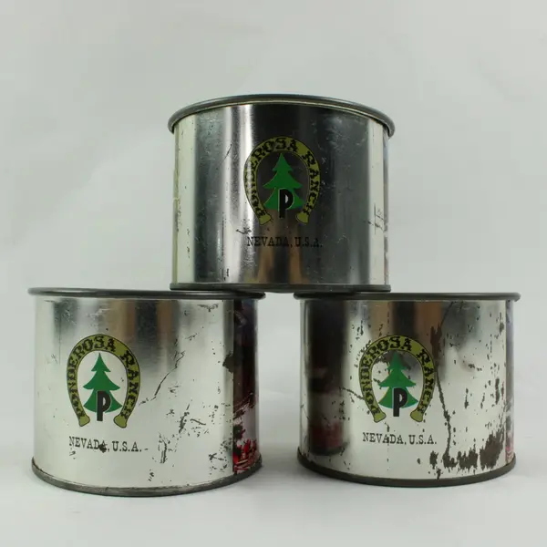Bonanza Ponderosa Ranch Vintage Tin Cups Set of 3 Nevada