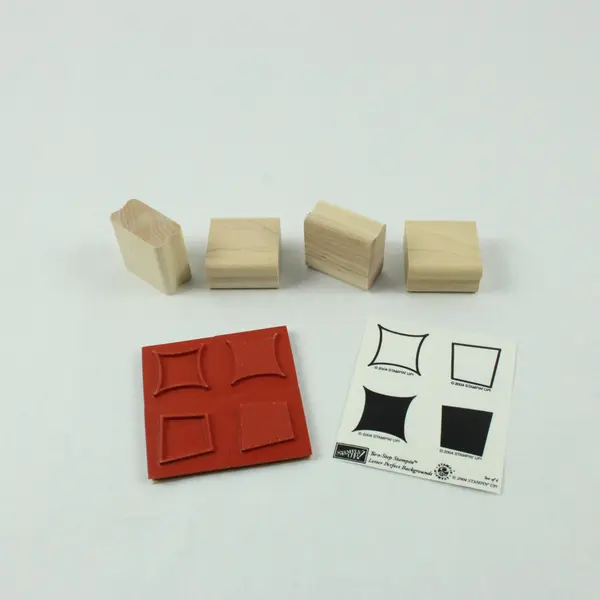 Stampin' Up! Letter Perfect Backgrounds Two-Step Rubber Stamp Set of 4
