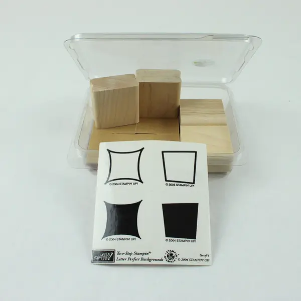 Stampin' Up! Letter Perfect Backgrounds Two-Step Rubber Stamp Set of 4