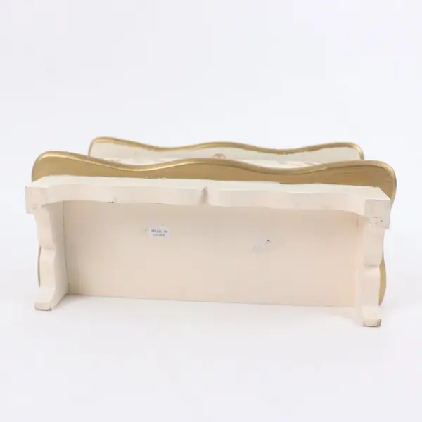 Hand Painted Floral Design Dresser Style Jewelry Box with Mirror