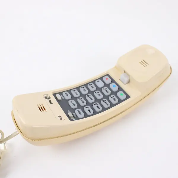 AT&T Trimline 230 Corded Push-Button Telephone Beige Untested