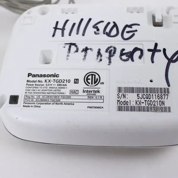 Panasonic KX-TGD210N DECT Cordless Phone Handset Base System Untested