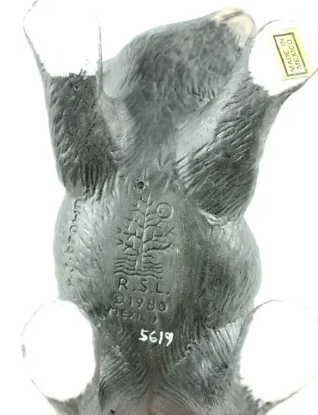 J Brown Skunk Figurine MPN 5619 Black White Gray 5 Inch