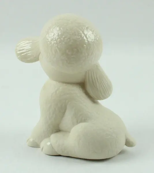 Ceramic Lamb Figurine Seated 5 Inch Farm Animal Decor Collectible