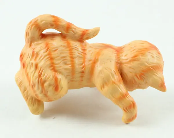 Orange Tabby Cat Figurine 3in Collectible Animal Decor