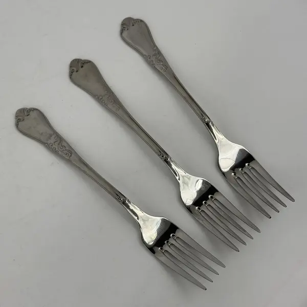 Lot of 3 Dalia Forks Clavel Pattern Stainless Steel 7 1/2" Made in Spain