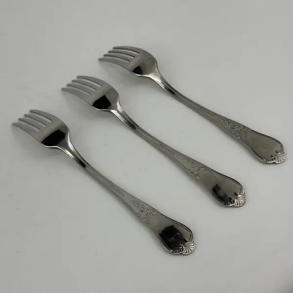 Lot of 3 Dalia Forks Clavel Pattern Stainless Steel 7 1/2" Made in Spain