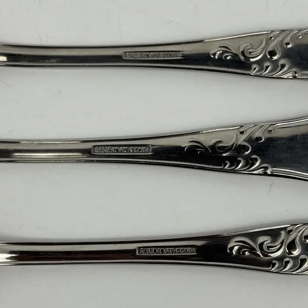 Lot of 3 Dalia Forks Clavel Pattern Stainless Steel 7 1/2" Made in Spain