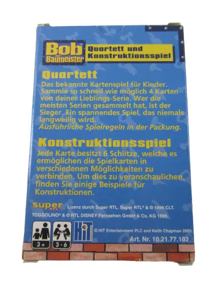 Bob Der Baumeister Quartett Card Game Lot: 32 Replacement Cards + Box & Manual