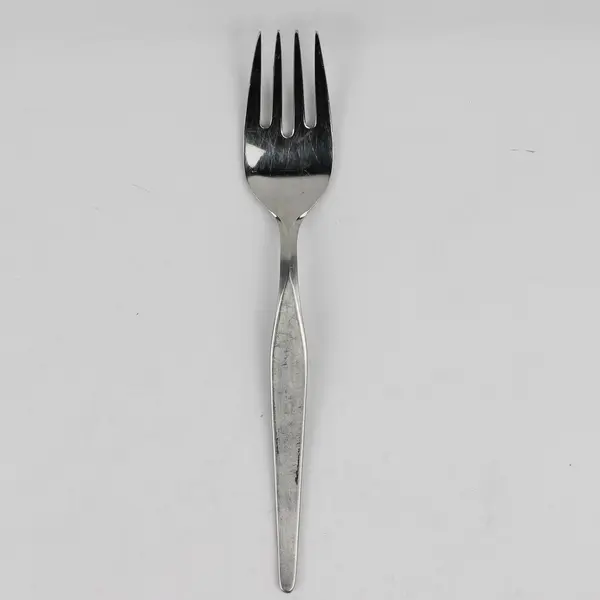 Noritake Linden Pattern 18/8 Stainless Cold Meat Serving Fork 8.5 Inches 