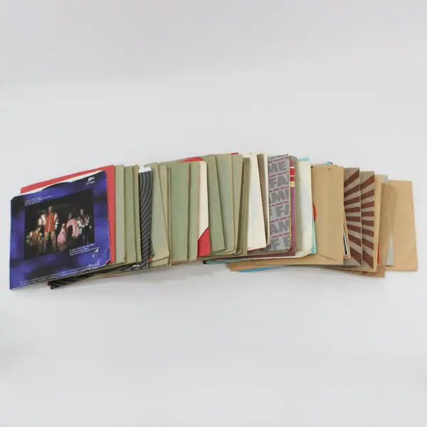 Lot of 74 7-Inch Vinyl Records for DIY Crafts Creative Reuse