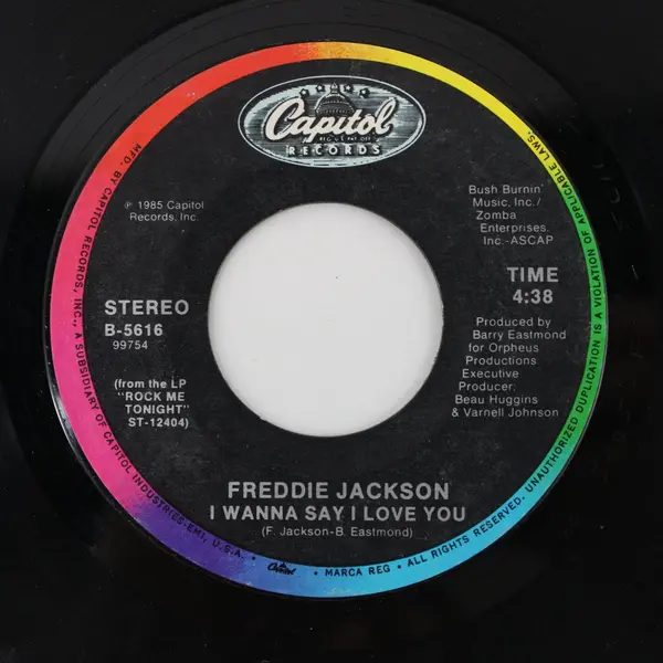 Freddie Jackson I Wanna Say I Love You / Tasty Love Capitol 7-Inch Vinyl
