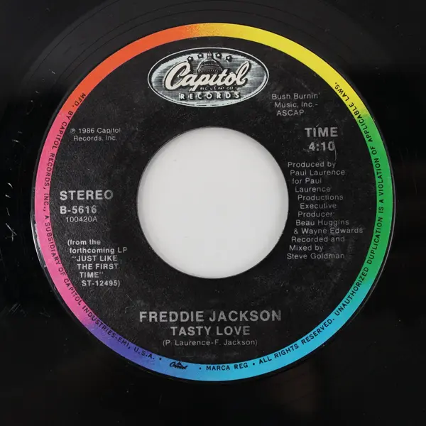 Freddie Jackson I Wanna Say I Love You / Tasty Love Capitol 7-Inch Vinyl