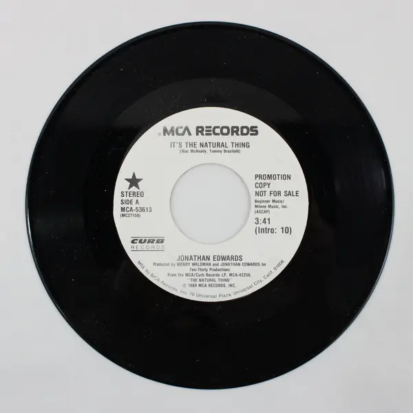 Jonathan Edwards It's the Natural Thing MCA Promo  7" Vinyl Record