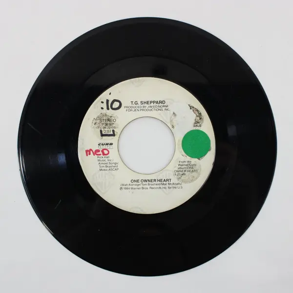 T.G. Sheppard One Owner Heart 7" Vinyl Record Country Single