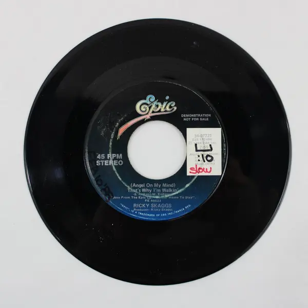 Ricky Skaggs Angel On My Mind That's Why I'm Walkin' Demo 7-Inch Vinyl