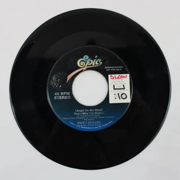 Ricky Skaggs Angel On My Mind That's Why I'm Walkin' Demo 7-Inch Vinyl