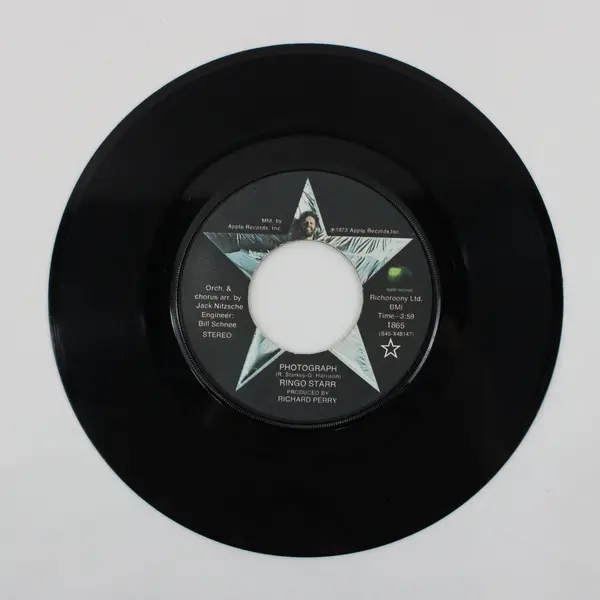 Ringo Starr Photograph/ Down and Out Apple Records 7" Vinyl Record
