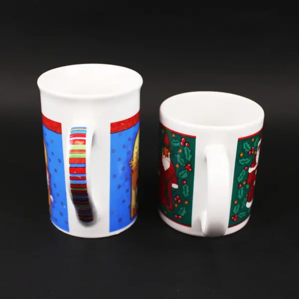 Royal Norfolk & Riviera by Van Beers Santa Christmas Coffee Mugs Set of 2