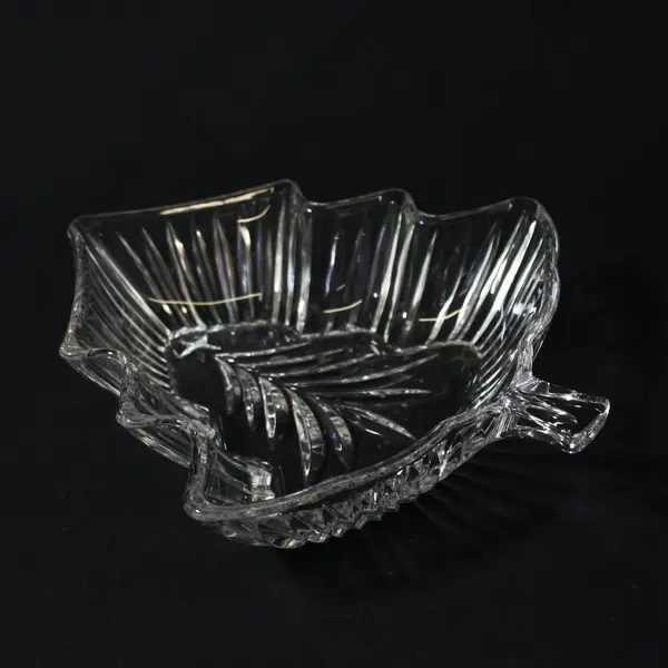 Mikasa Holiday Evergreen Tree Crystal Candy Dish Bowl 6.5 Inch