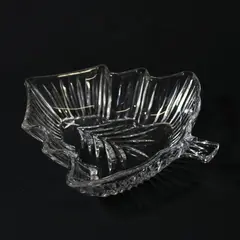 Mikasa Holiday Evergreen Tree Crystal Candy Dish Bowl 6.5 Inch