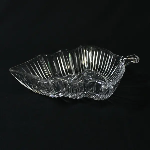 Mikasa Holiday Evergreen Tree Crystal Candy Dish Bowl 6.5 Inch