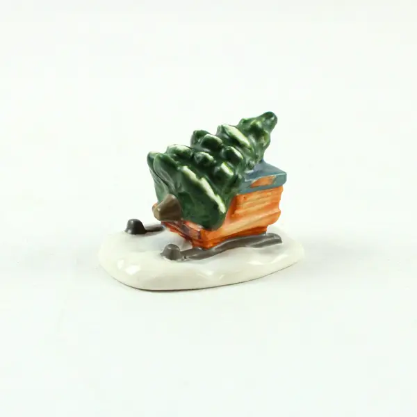 M.I. Hummel Bavarian Village Sled & Tree Set 827023 2 Pc Ceramic