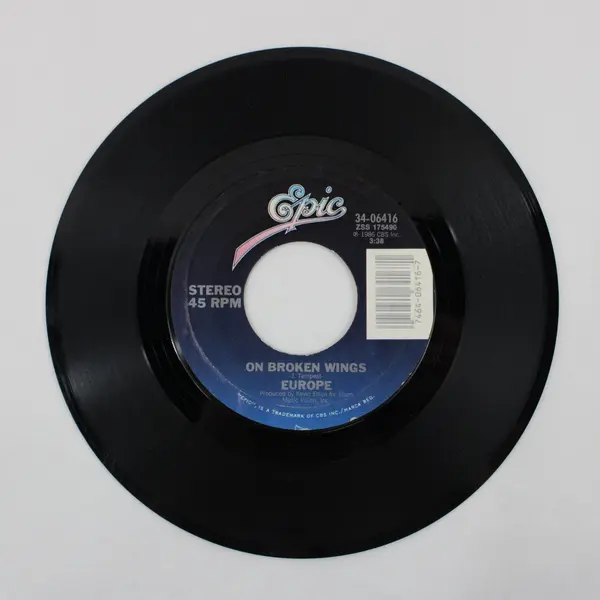 Europe The Final Countdown/ On Broken Wings 1986 7" Vinyl Record