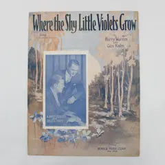 1928 Remick Where The Shy Little Violets Grow Sheet Music Harry Warren Gus Kahn