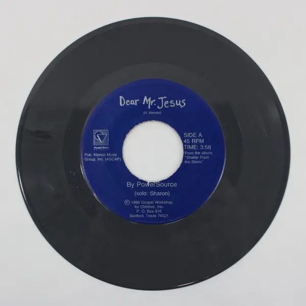 Powersource Dear Mr. Jesus / Love, Sharon 7" Vinyl 45 RPM Single