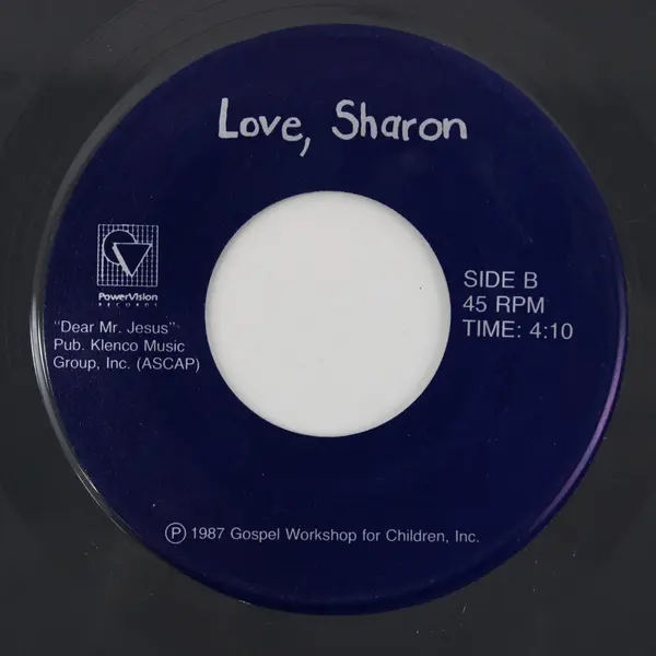 Powersource Dear Mr. Jesus / Love, Sharon 7" Vinyl 45 RPM Single