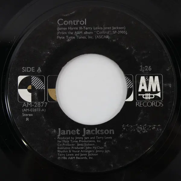 Janet Jackson Control/Fast Girls  7" Vinyl A&M Records