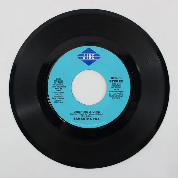 Samantha Fox Drop Me A Line / Touch Me 7" Vinyl Record Jive