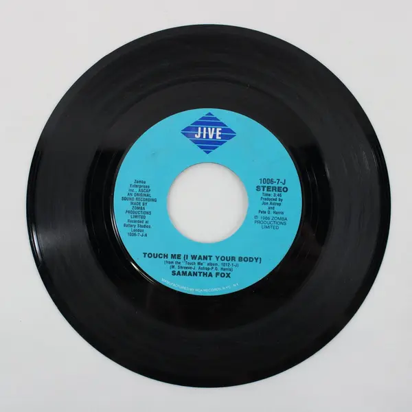 Samantha Fox Drop Me A Line / Touch Me 7" Vinyl Record Jive