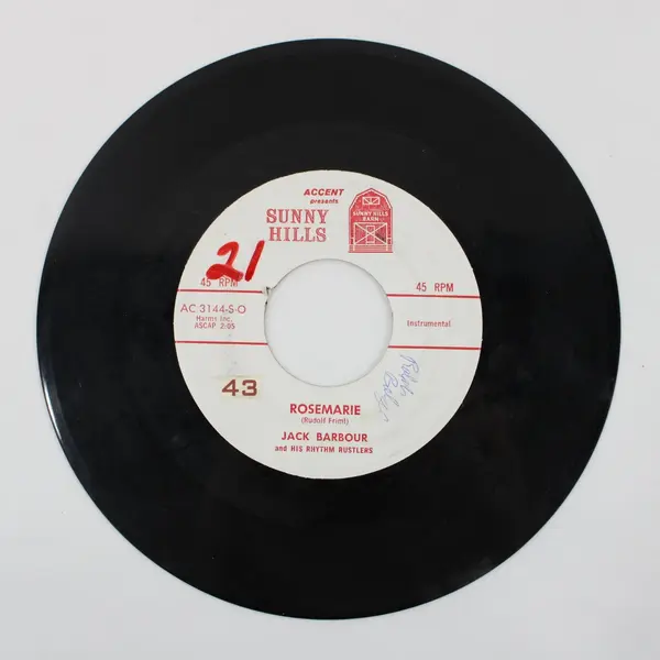 Jack Barbour & His Rhythm Rustlers Forget Me Not/ Rosemarie Accent