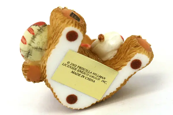 Enesco Cherished Teddies Tiny Treasured Bear With Mug Figurine 2002 #104860
