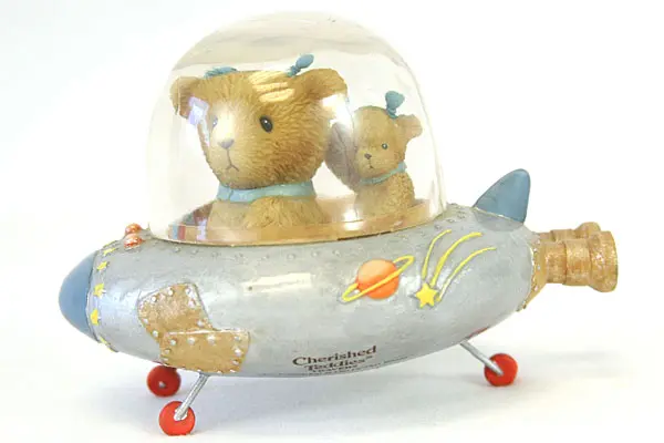 Enesco Cherished Teddies Travers Boy Spaceship Figurine 2003 114101