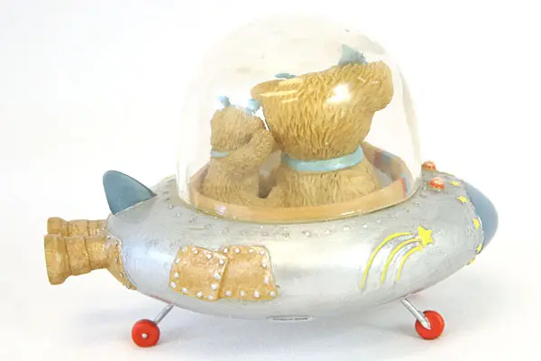 Enesco Cherished Teddies Travers Boy Spaceship Figurine 2003 114101