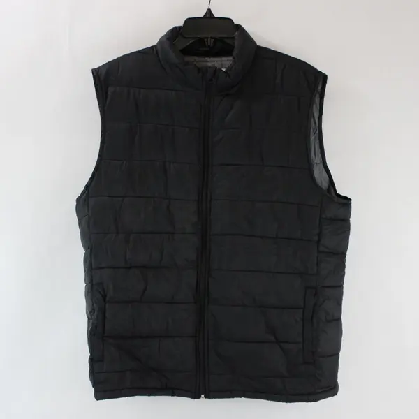 Sonoma Men's Large Black Zip-Up Puffer Vest