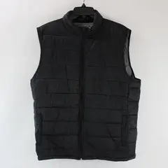 Sonoma Men's Large Black Zip-Up Puffer Vest