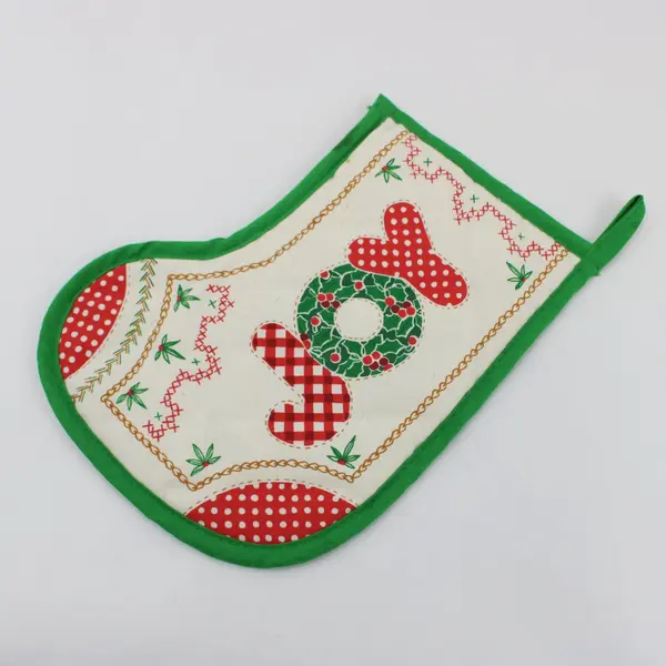 Lot of 3 Christmas Potholders Red Green Gold White Holiday Kitchen