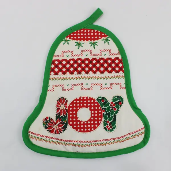 Lot of 3 Christmas Potholders Red Green Gold White Holiday Kitchen