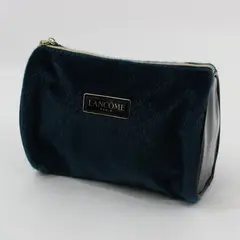 Lancôme Paris Blue Velvet Cosmetic Makeup Bag Zip Pouch Very Good