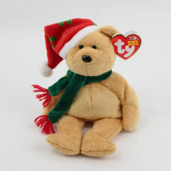 Ty Beanie Babies 2003 Holiday Teddy Bear 8" Beanbag Plush Toy