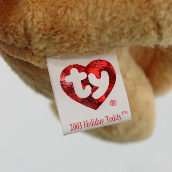 Ty Beanie Babies 2003 Holiday Teddy Bear 8" Beanbag Plush Toy